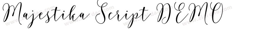 Majestika Script DEMO字体转换